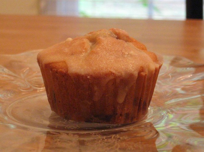 Whole cherry almond muffin